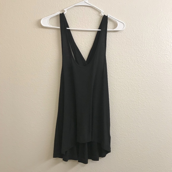 Women’s GAP Modal Rayon Criss Cross Back Tank In Black Size X-Small Petite - Picture 3 of 9